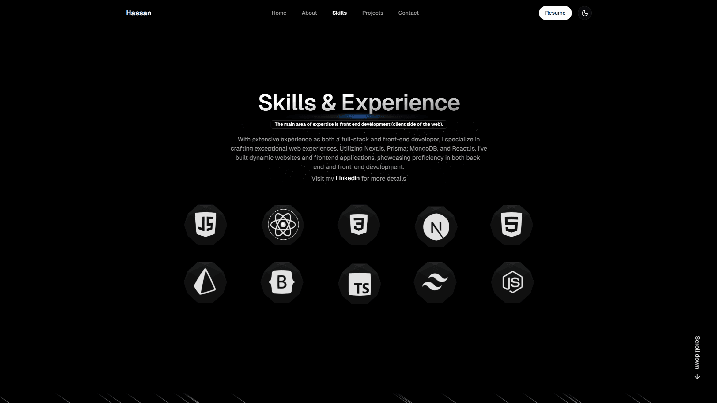 Skills grid layout
