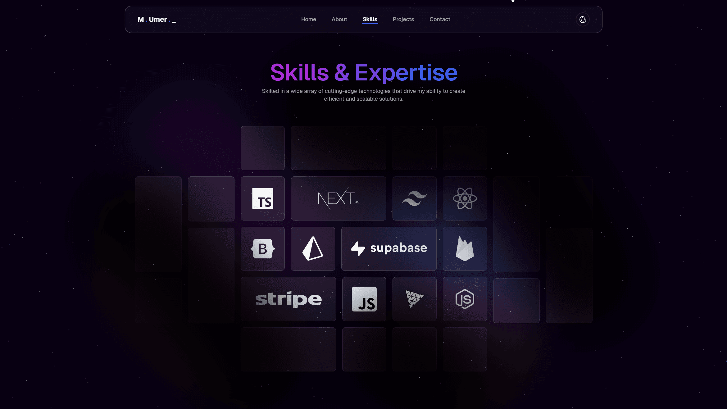 Skills and expertise section